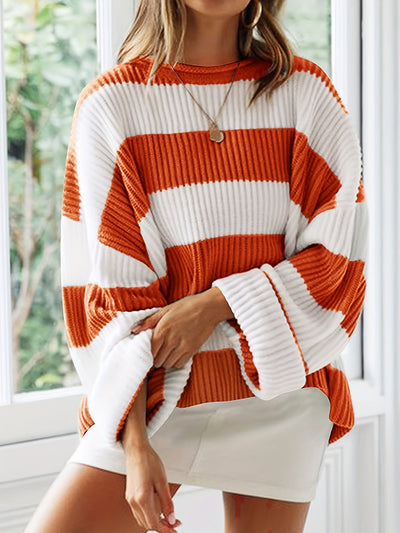 Belinda | Oversized Gestreepte Trui Met Relaxte Pasvorm