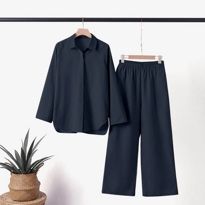 Larona - Complete linen set for women (blouse + trousers)