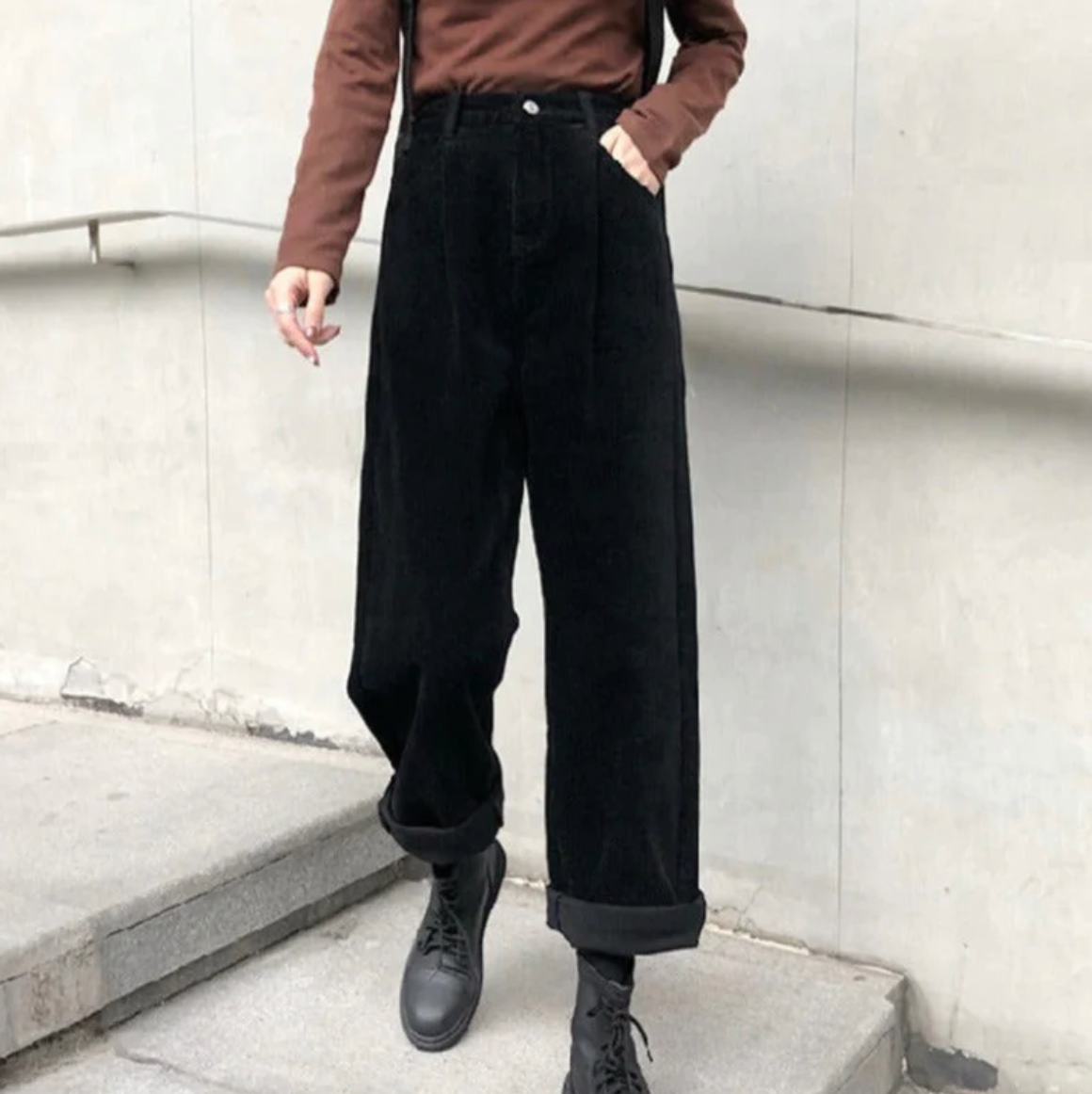 Malia - Casual fluwelen vrijetijdsbroek