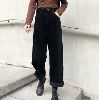 Malia - Casual fluwelen vrijetijdsbroek