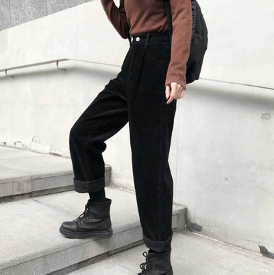 Malia - Casual fluwelen vrijetijdsbroek