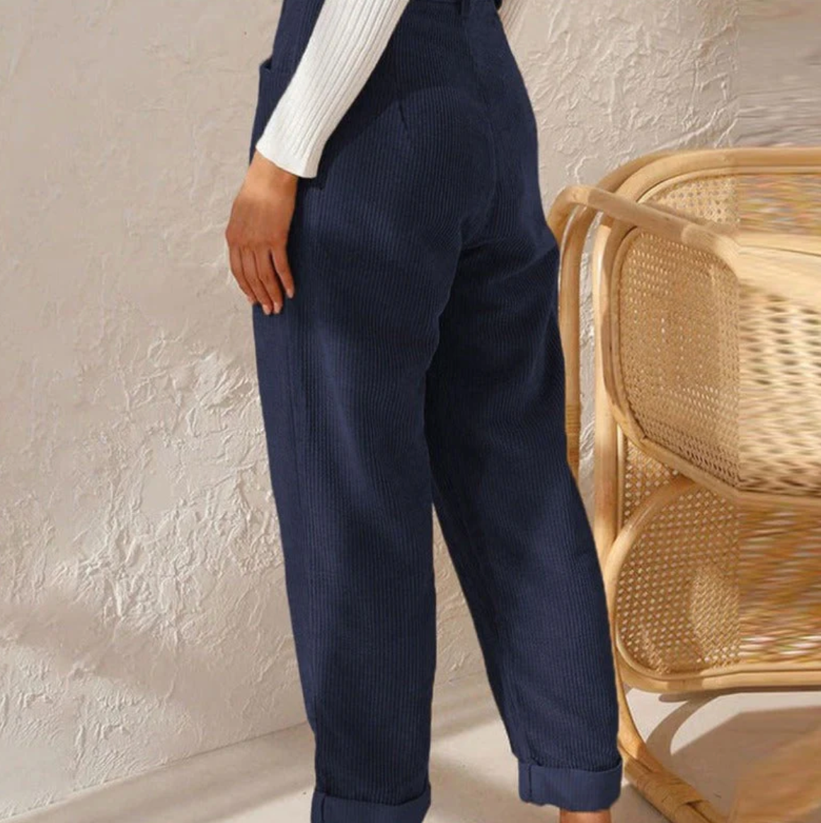 Malia - Casual fluwelen vrijetijdsbroek