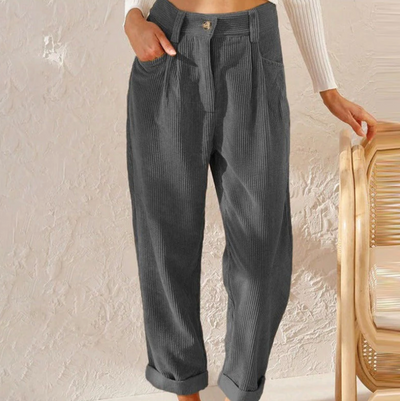 Malia - Casual fluwelen vrijetijdsbroek