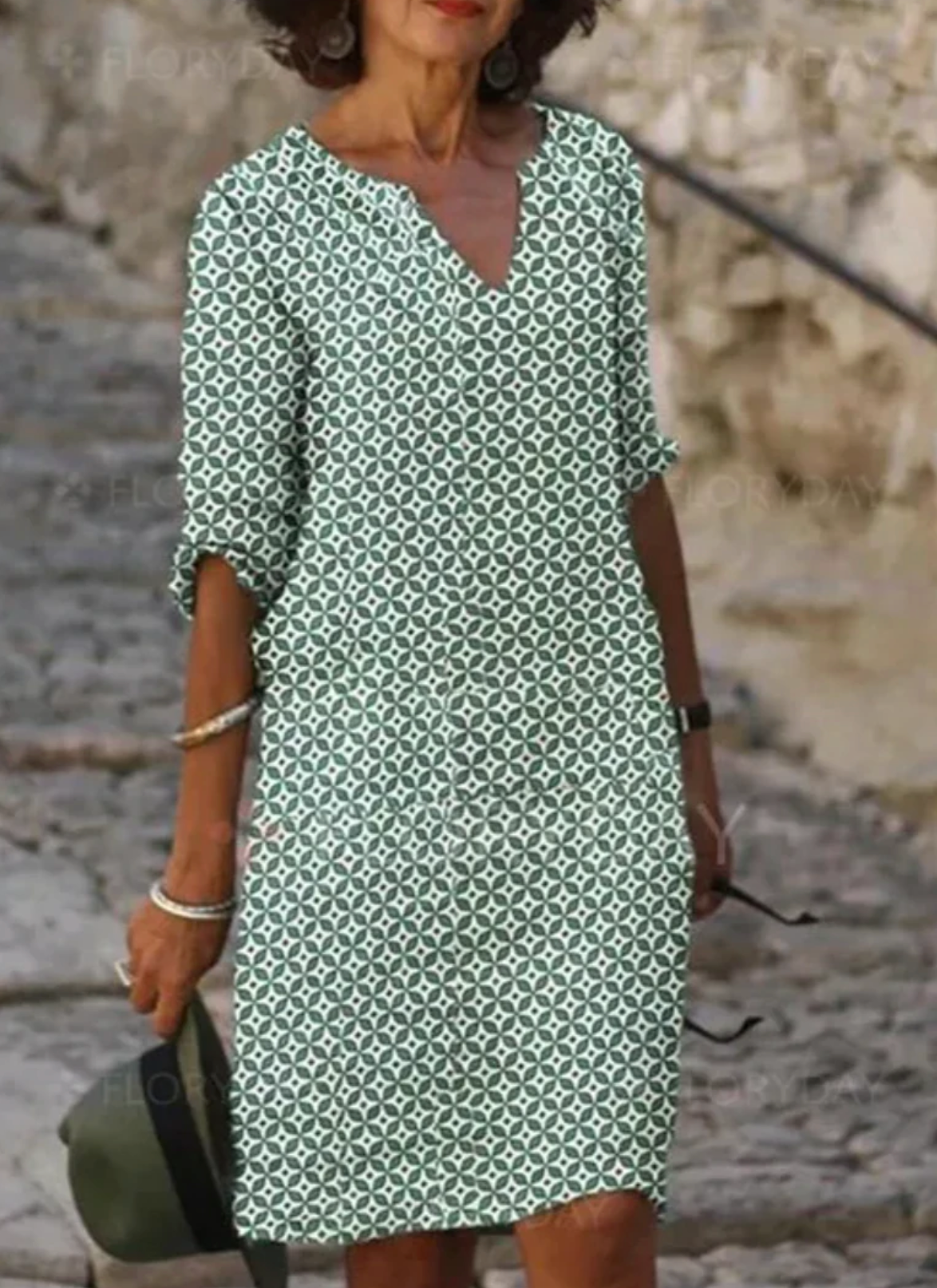 Minke - Casual Bedrukte Jurk voor Dames - Relaxed & Stijlvol