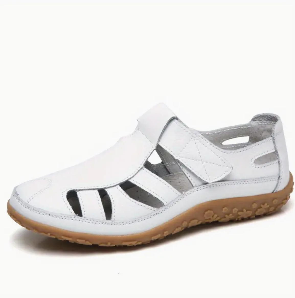 Eva - The retro flat sandals with closed toe