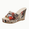 Julia - The wedge sandals with floral print