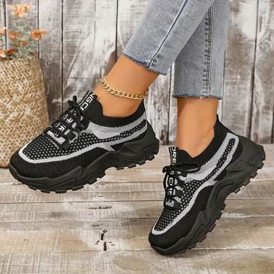 Femke - The breathable knitted platform sneakers for women