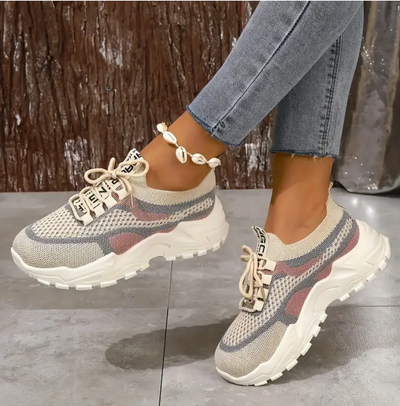 Femke - The breathable knitted platform sneakers for women