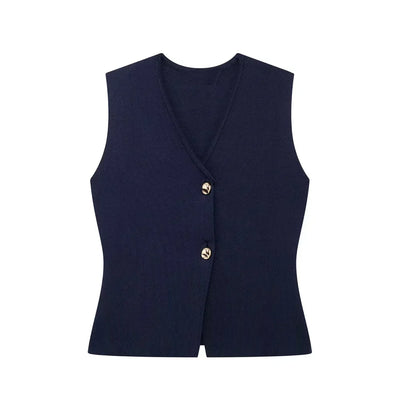 Lina - Sleeveless Gilet Top