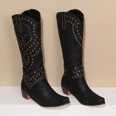 Lifaa - Cozy Cowboy Boots for Women