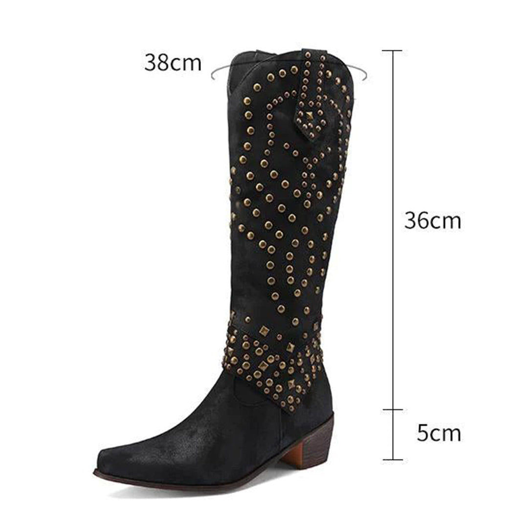 Lifaa - Cozy Cowboy Boots for Women