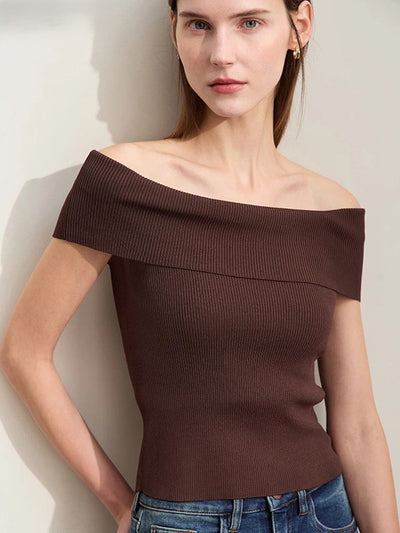 Blake | Off-Shoulder Top met Ribbels