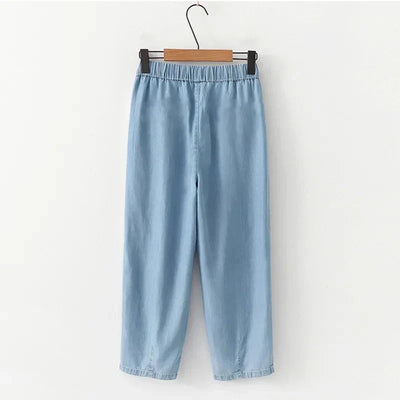 Jilena - High-waisted Lyocell Denim Pants
