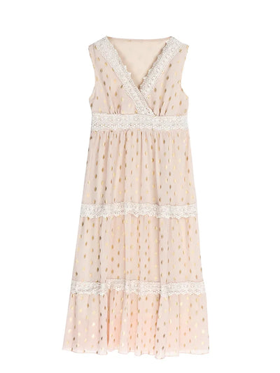 Iris - stijlvolle boho kanten maxi jurk