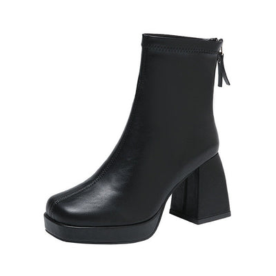 Grazia - Ankle Boots Glamour Platform Elegant Elastic Fabric