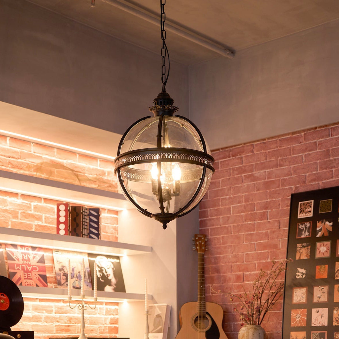 Vnora - Vintage Glass Pendant Light