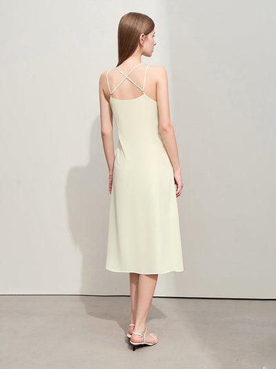 Brianna | Elegante Midi Jurk met Gekruiste Band