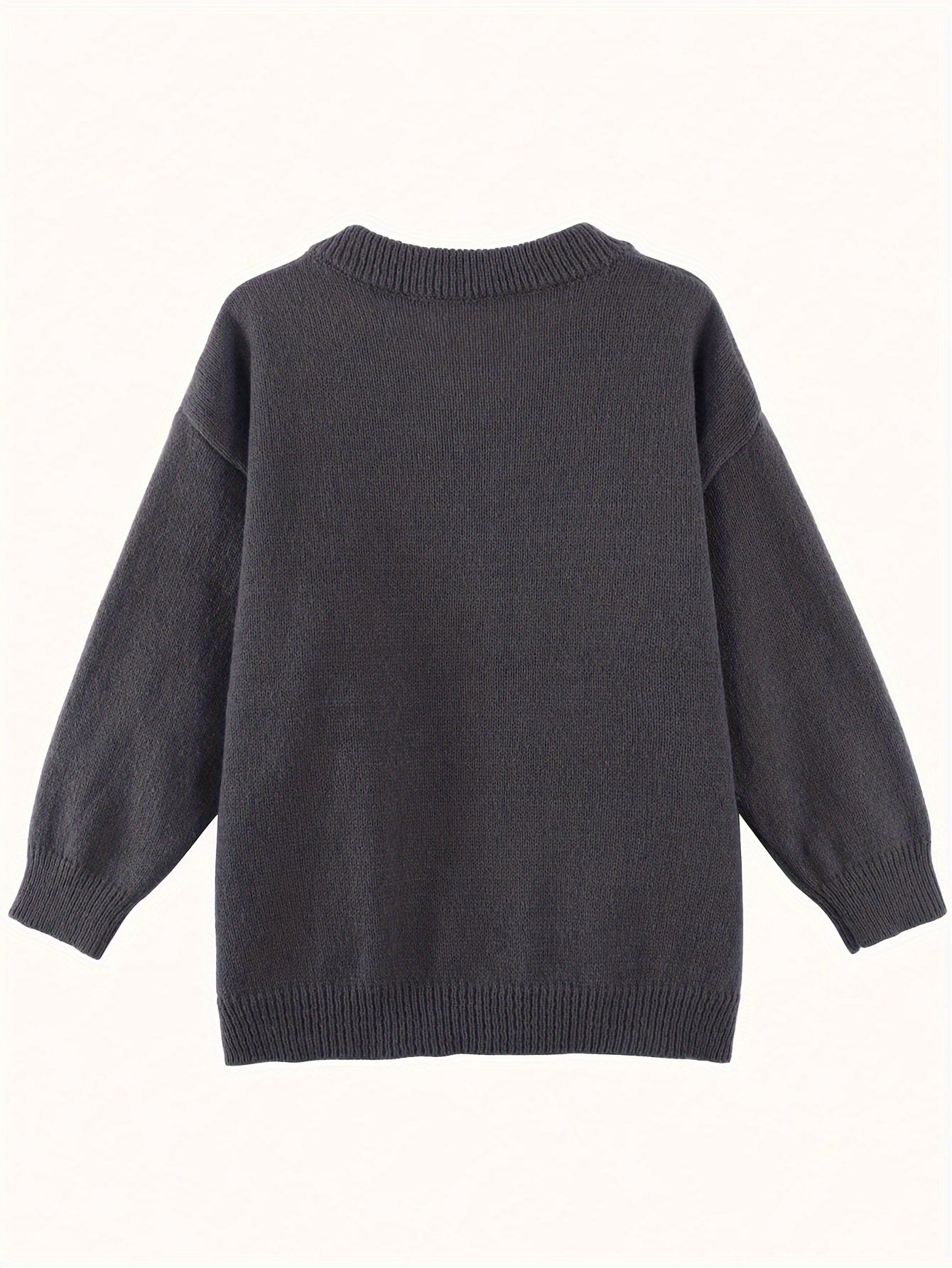 Britney | Oversized V-Hals Trui met Lange Mouwen voor Dames