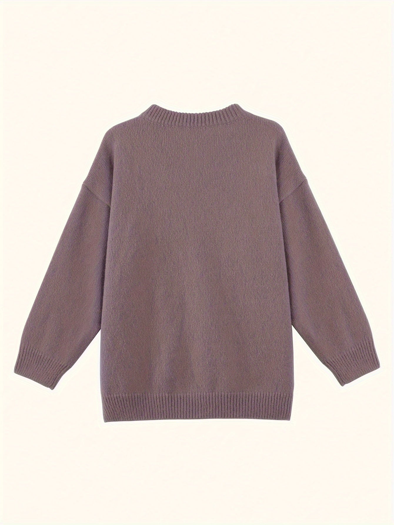 Britney | Oversized V-Hals Trui met Lange Mouwen voor Dames
