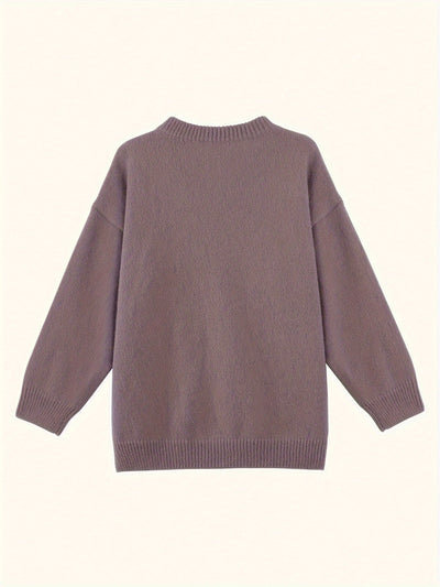 Britney | Oversized V-Hals Trui met Lange Mouwen voor Dames