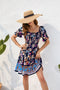 Brooke | Boho Floral Midi Jurk met Elastische Taille