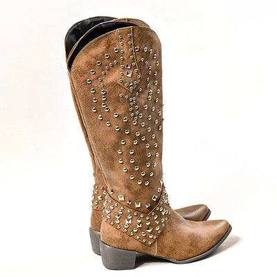 Lifaa - Cozy Cowboy Boots for Women