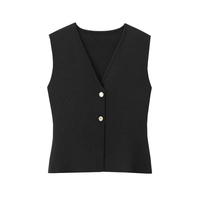 Lina - Sleeveless Gilet Top