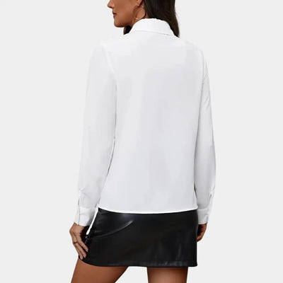 Ketty - Classic Blouse with Ruffle Details for Women
