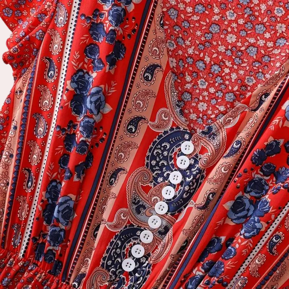 Ludmila - Bloemige boho jurk voor dames