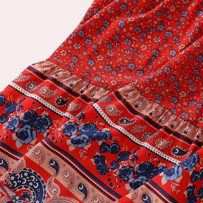 Ludmila - Bloemige boho jurk voor dames
