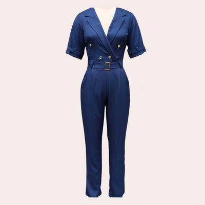 Elegant women's jumpsuit with V-neck