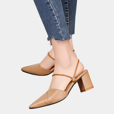 Elegant sandals with heels for women