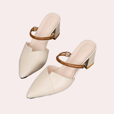 Elegant sandals with heels for women