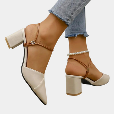 Elegant sandals with heels for women