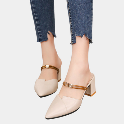 Elegant sandals with heels for women