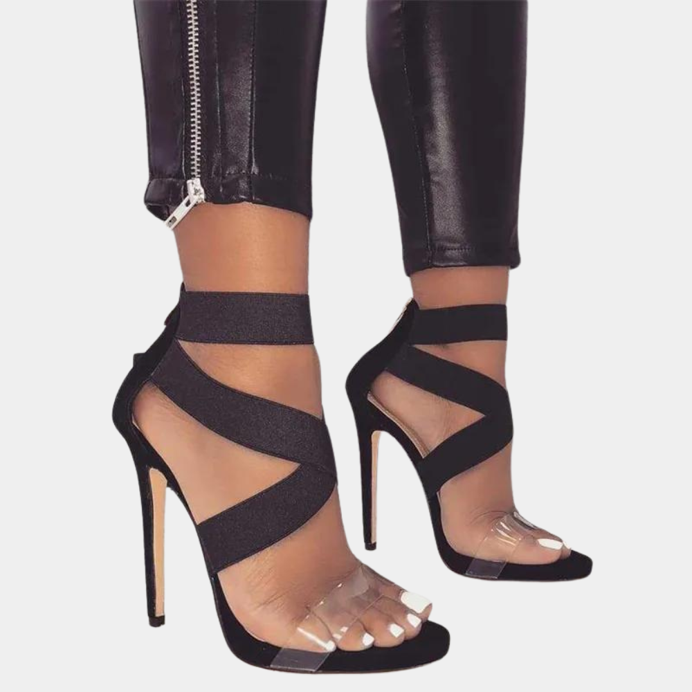 Elegant sandals with cross strap for women