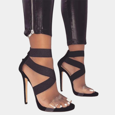 Elegant sandals with cross strap for women