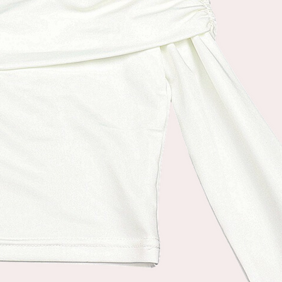 Damestop met lange mouwen en off-shoulder