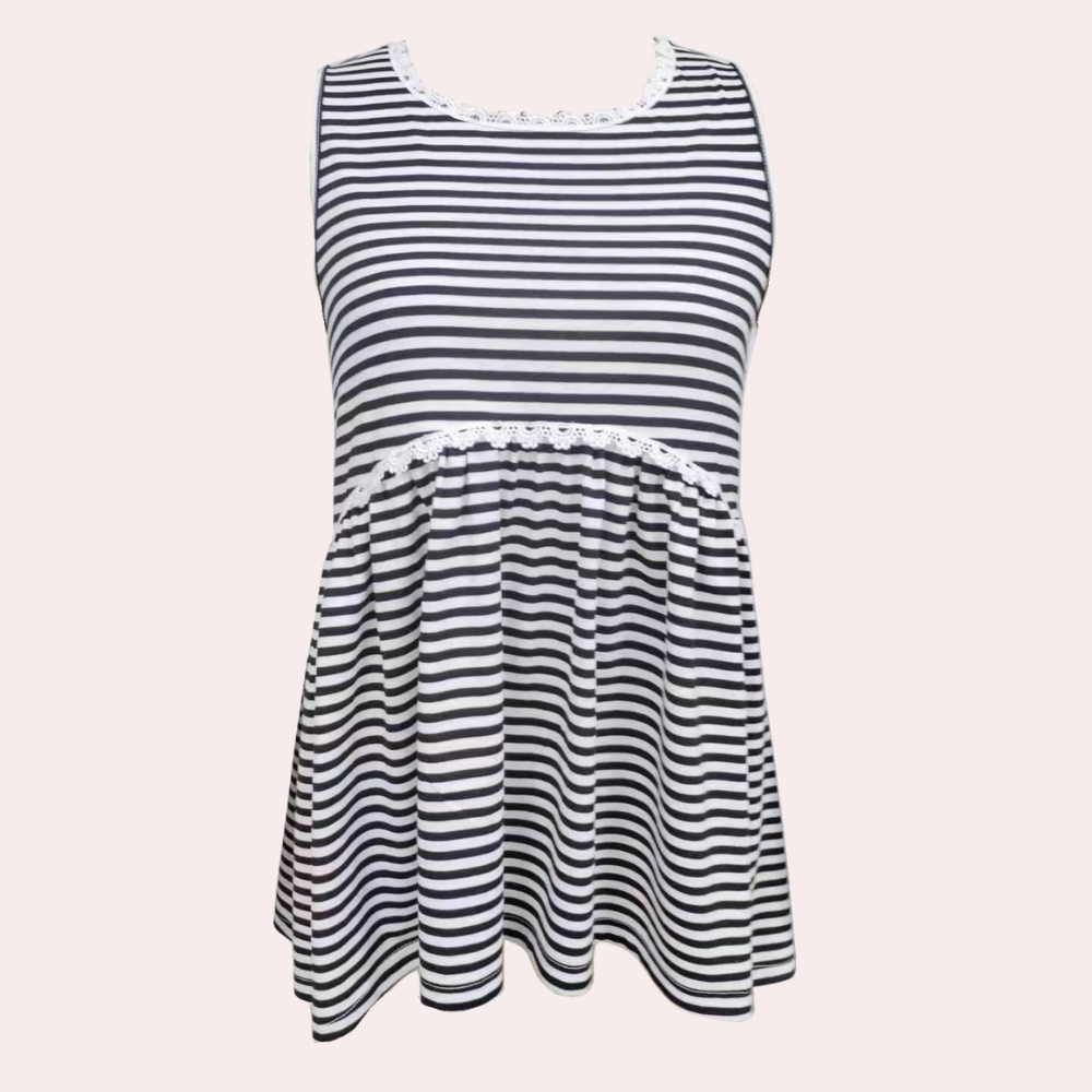 Women's striped knitted tank top