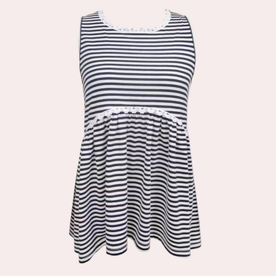 Women's striped knitted tank top