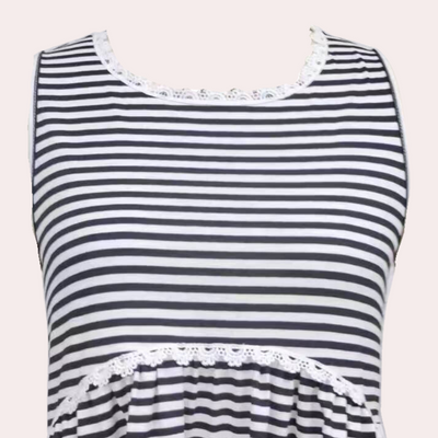 Women's striped knitted tank top