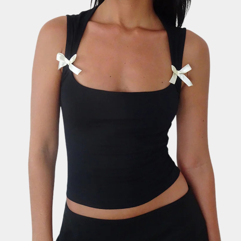 Classic women's top with ribbon