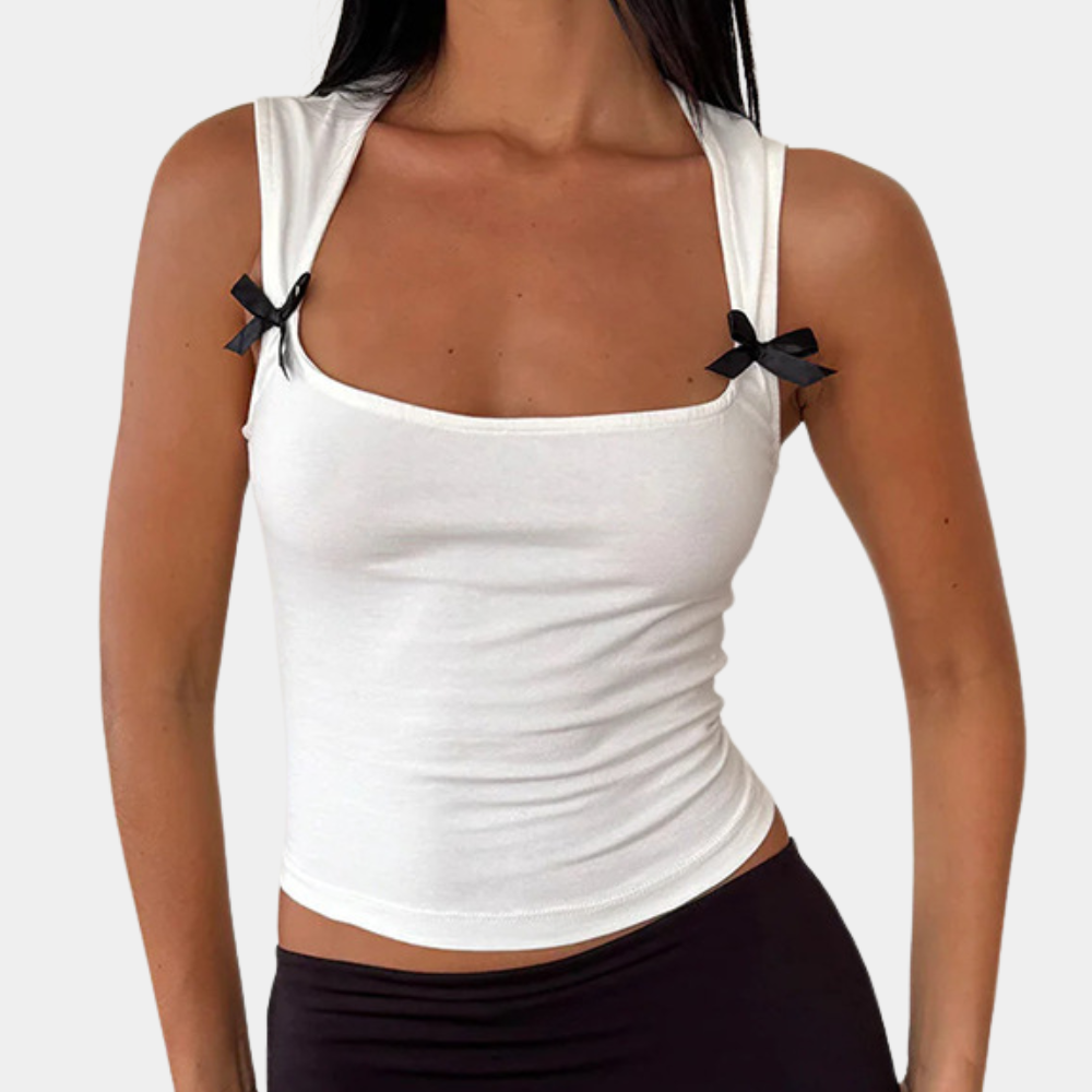 Classic women's top with ribbon