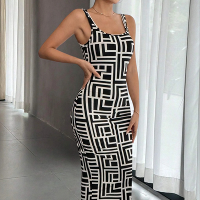 Elsa - Geometrische bodycon jurk