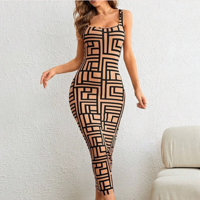 Elsa - Geometrische bodycon jurk