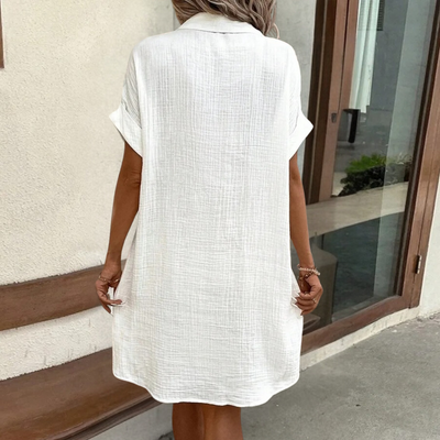 Valeria - Elegante Lichte Midi Zomerjurk voor Modebewuste Vrouwen