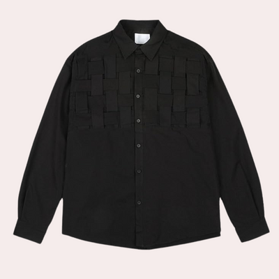 Zbigniew - Casual en Elegante Herenshirt met Vlechtwerk
