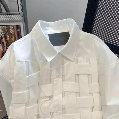 Zbigniew - Casual en Elegante Herenshirt met Vlechtwerk