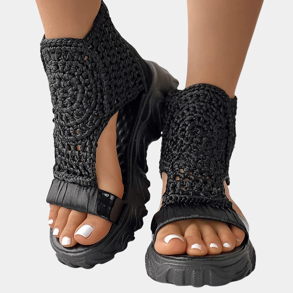 Juanita - Women's Stylish Braided Wedge Heels