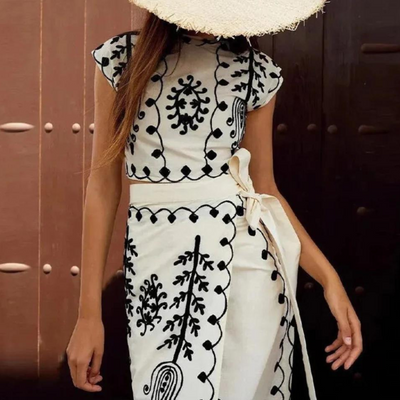 Karin - Fashionably printed 2-piece ladies' set